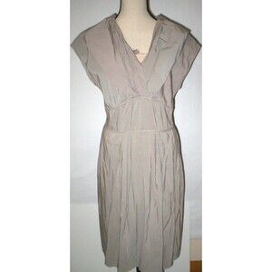 NWT New Designer Crea Concept 10 Womens 42 FR Dress Light Brown Pockets France